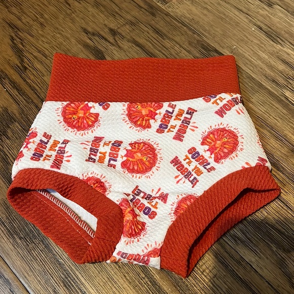 Thanksgiving “Gobble till you Wobble” bloomers size Newborn - Picture 1 of 5